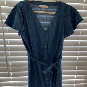 NEW Loft MATERNITY size 10 Short denim dress